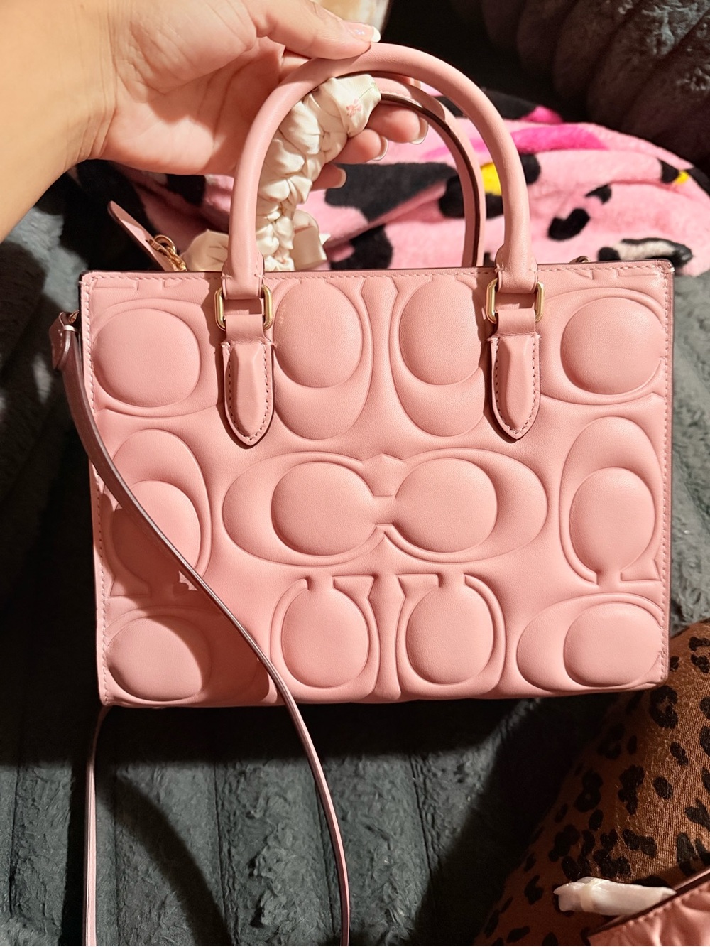 Coach Pink Quilted Signature Satchel with Matching Wallet pink petal - Picture 7 of 8